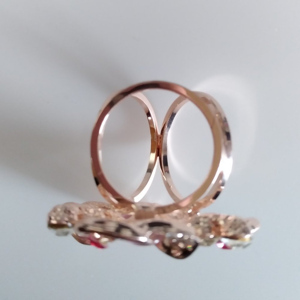 Pretty in Pink Flower Scarf Ring - Picture 3 of 6